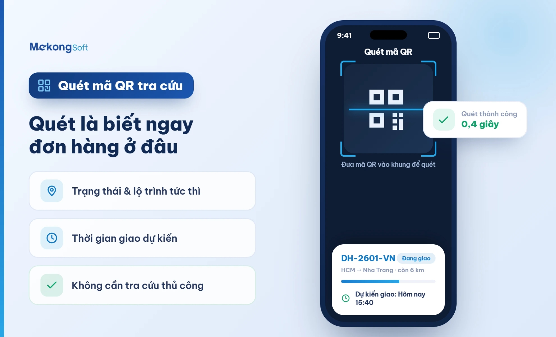 Quét mã vạch truy cập đơn hàng