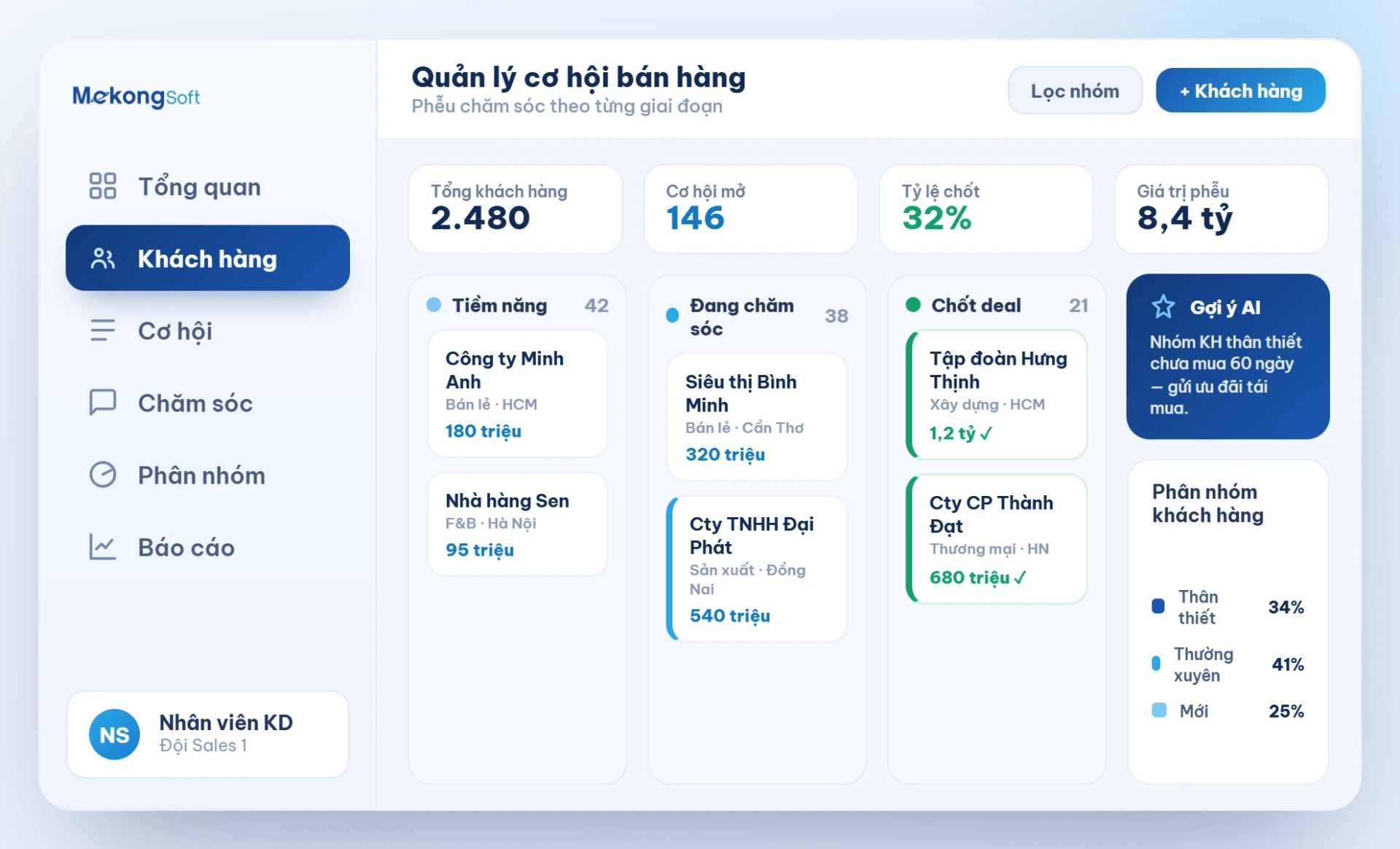 Ứng dụng quản lý chăm sóc khách hàng - CRM