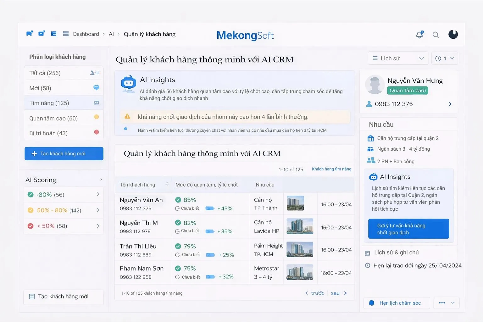 AI CRM quản lý và khai thác dữ liệu khách hàng thông minh