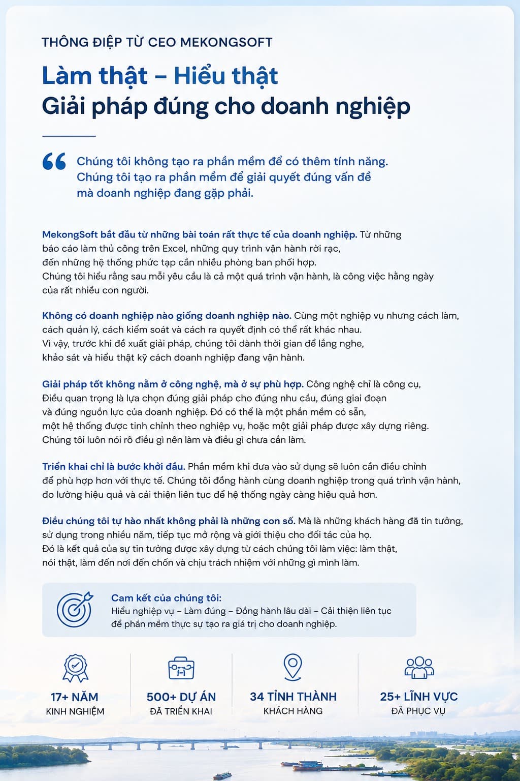 Thông điệp từ CEO MekongSoft