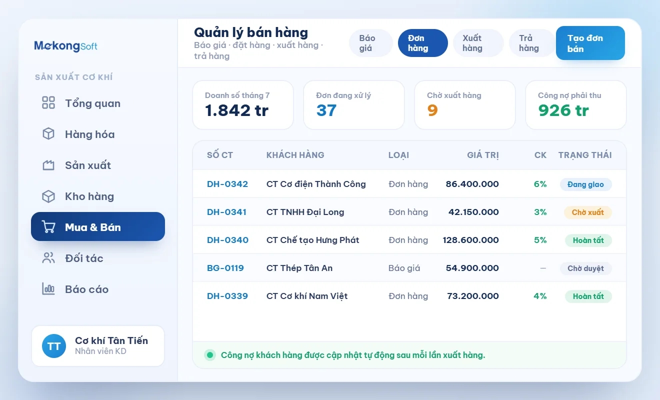 Quản lý bán hàng