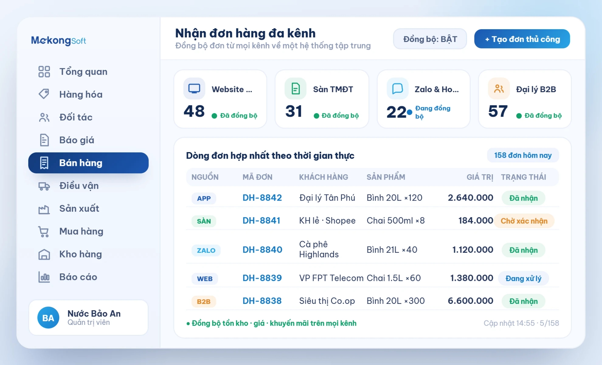 Nhận đơn hàng từ Omnichannel