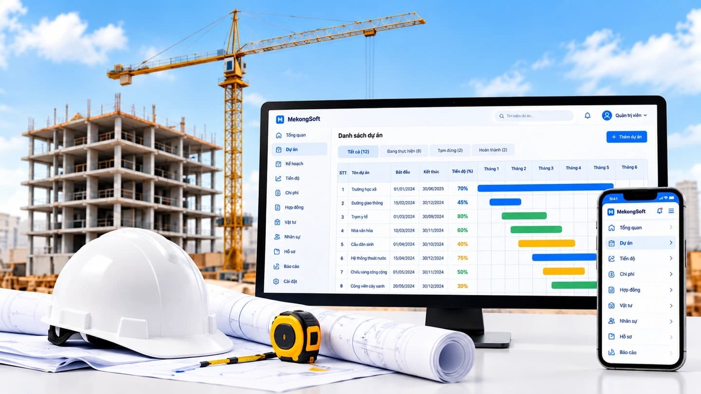 Phần mềm quản lý dự án đầu tư xây dựng