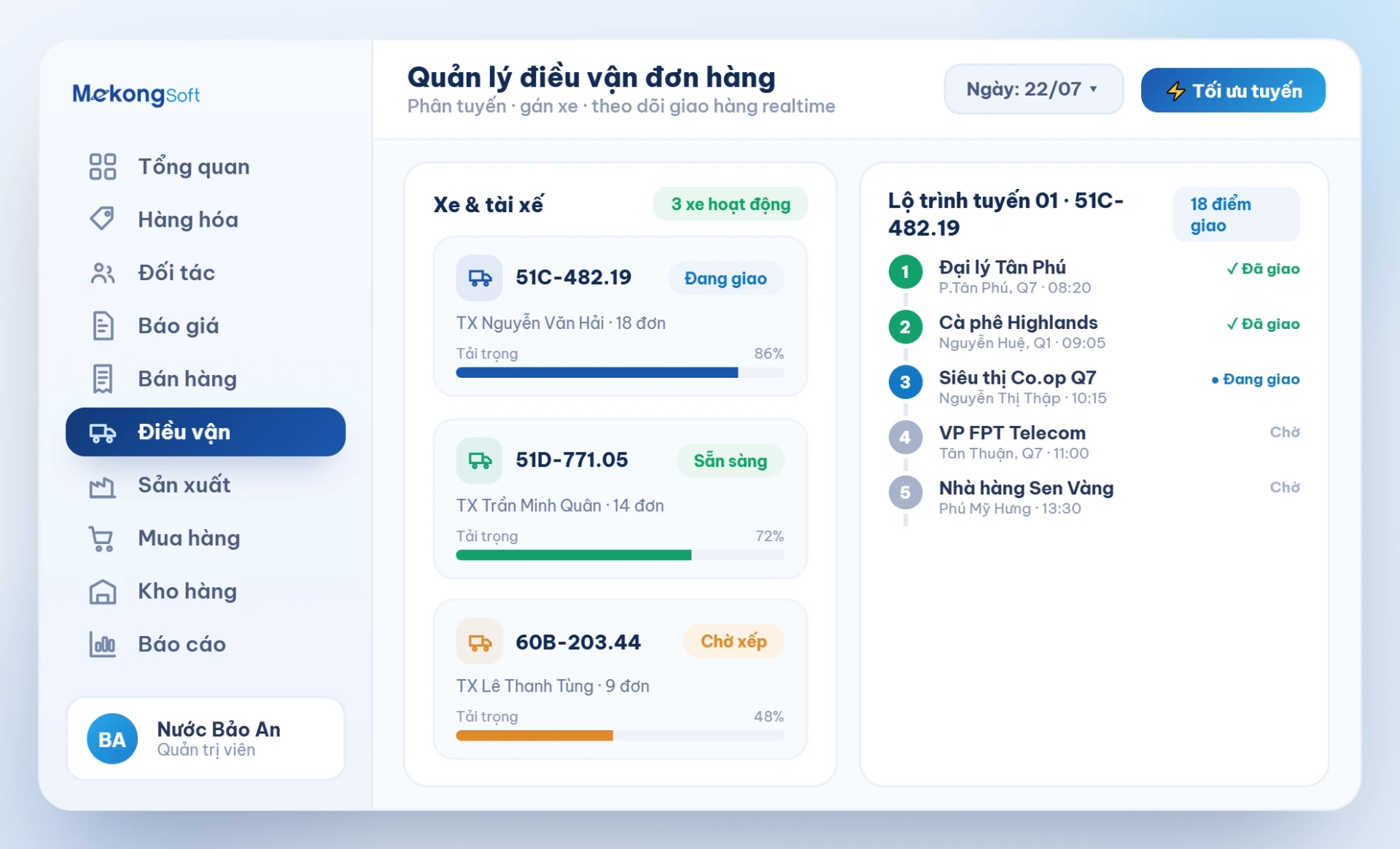 Quản lý điều vận giao hàng