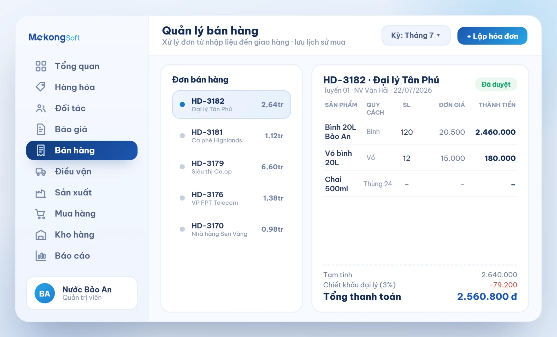 Quản lý bán hàng