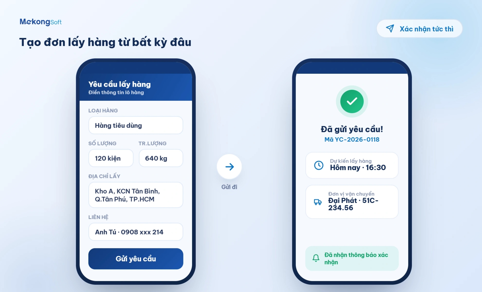 App mobile - Quản lý đơn hàng
