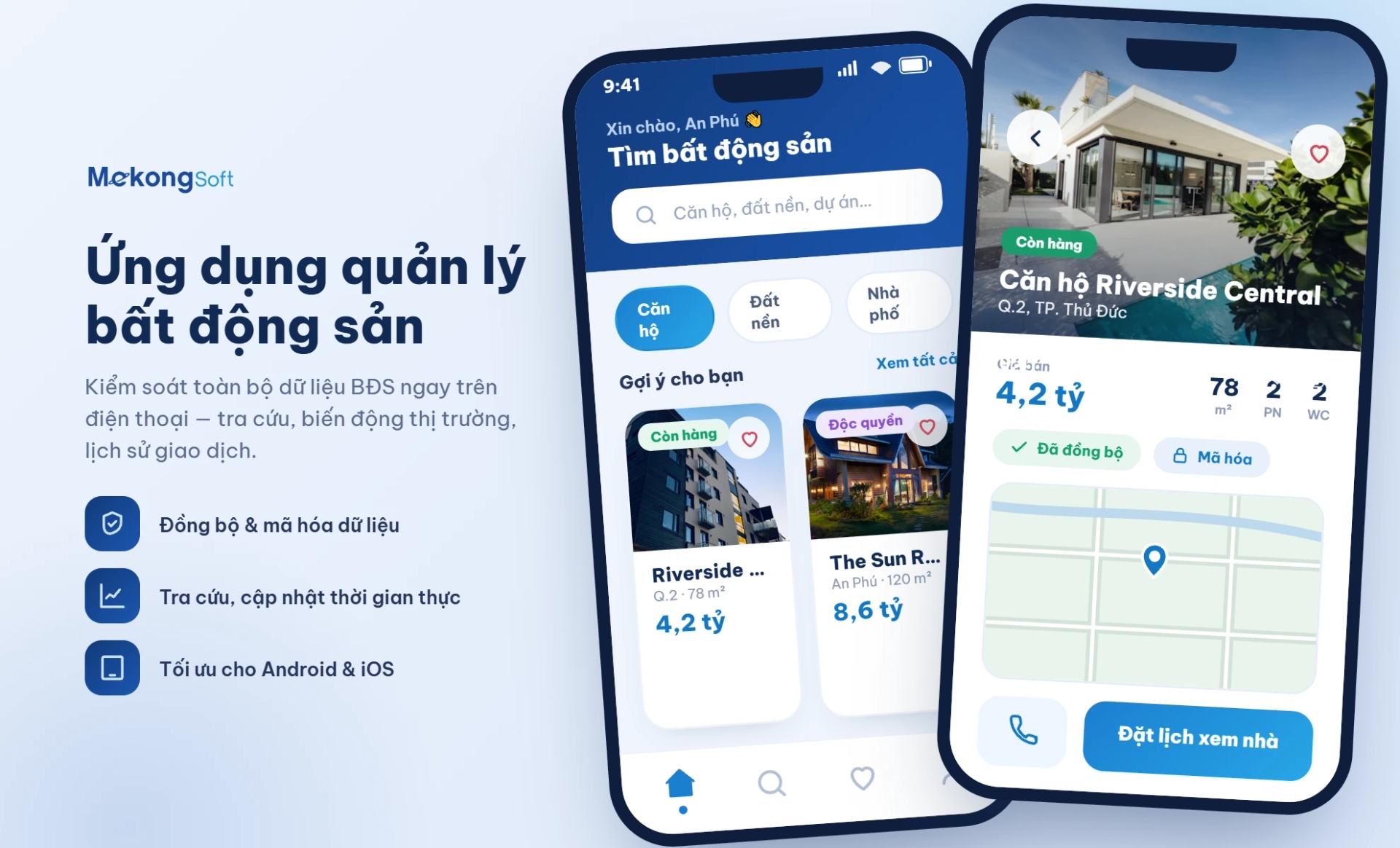 Ứng dụng (App mobile) quản lý kinh doanh bất động sản, nhà đất, môi giới