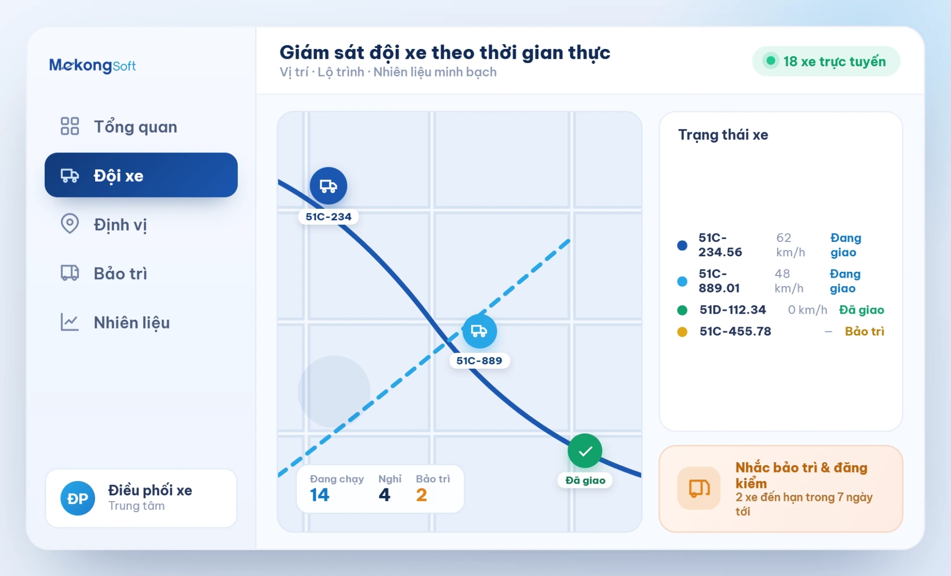 Ứng dụng quản lý phương tiện – Fleet