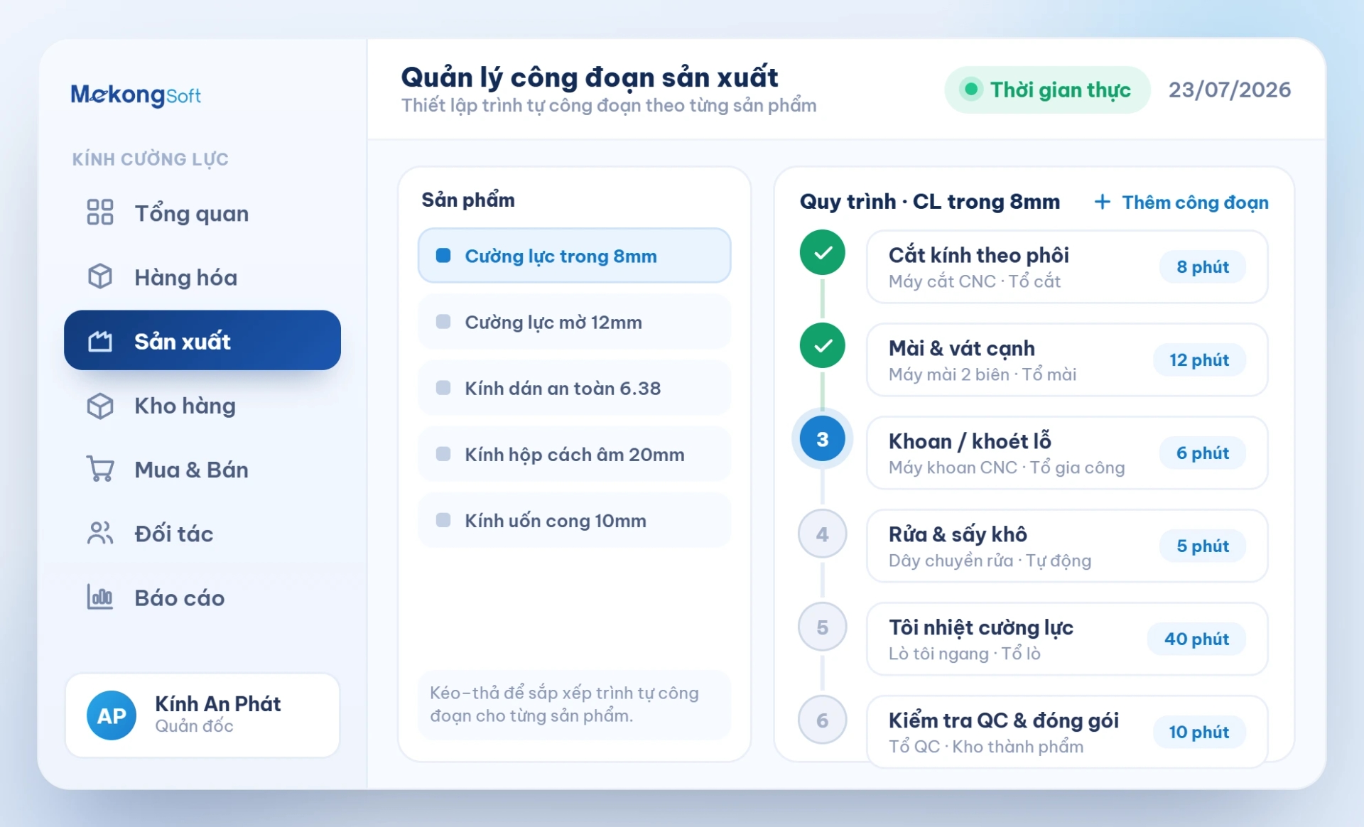 Quản lý công đoạn sản xuất