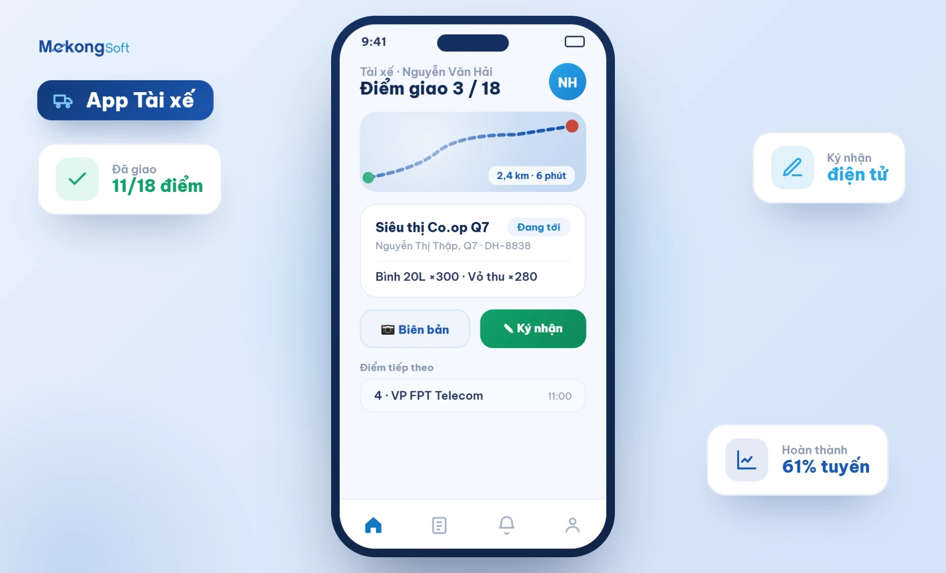 App mobile - Tài xế giao hàng