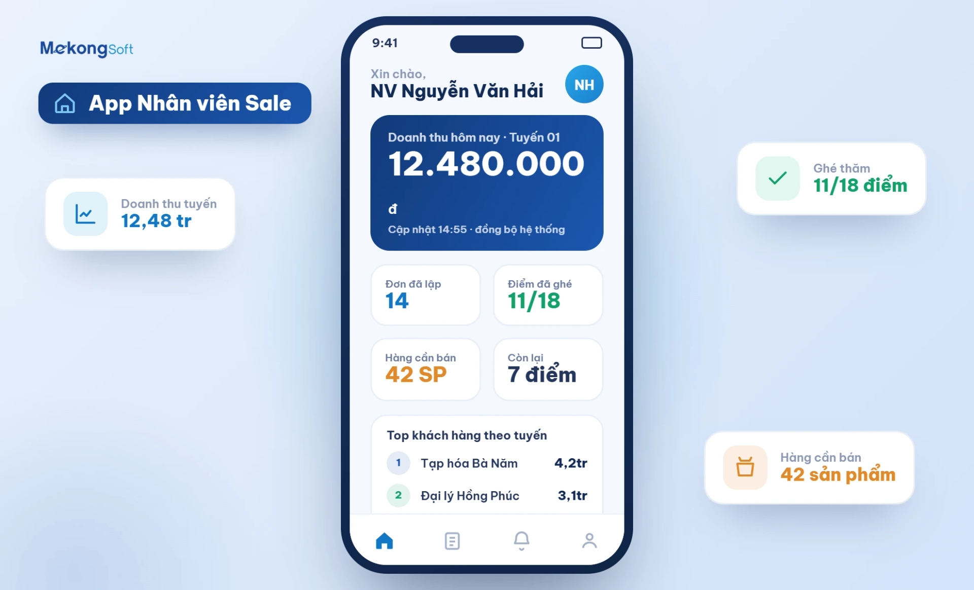 App cho nhân viên sale