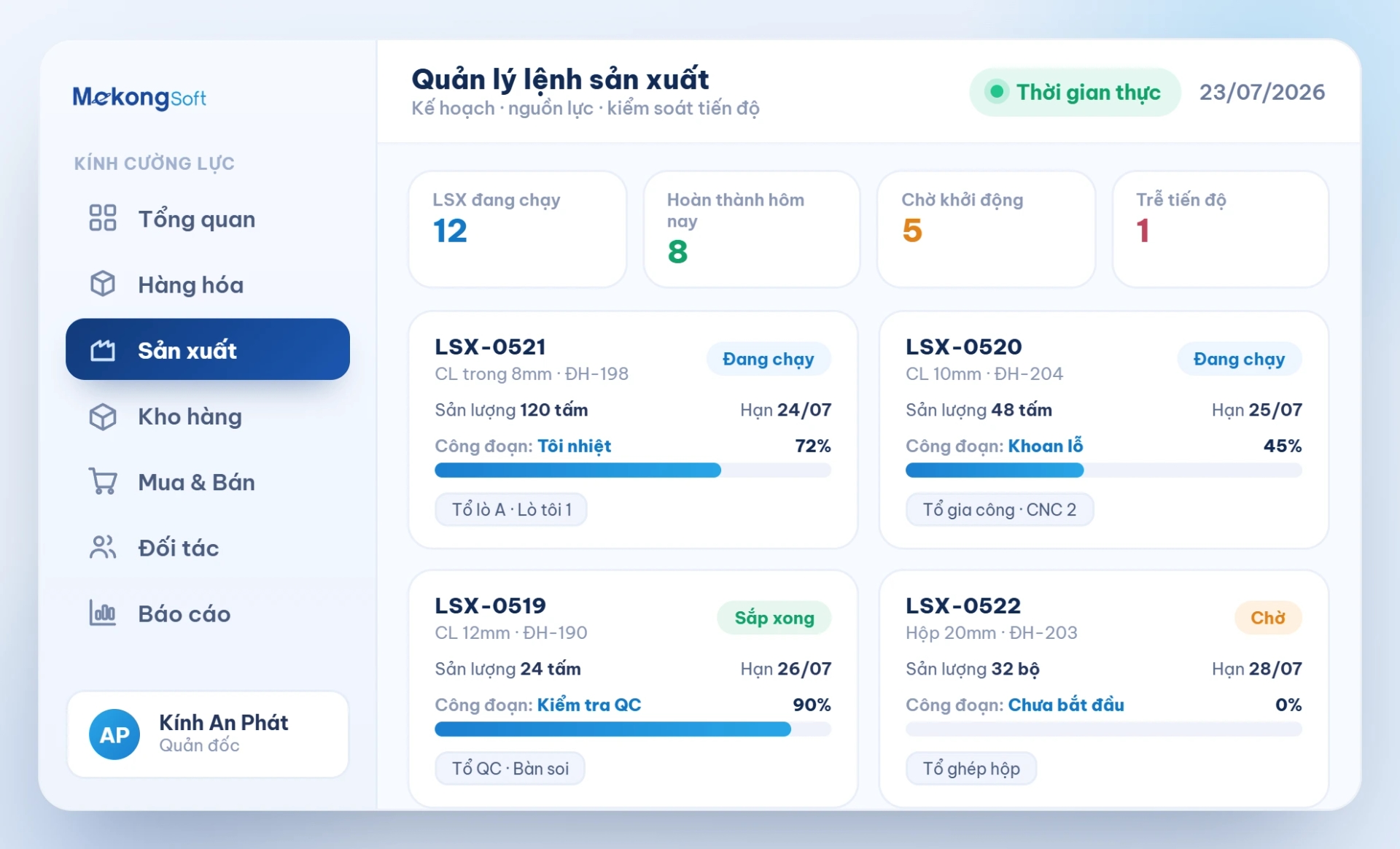 Quản lý lệnh sản xuất