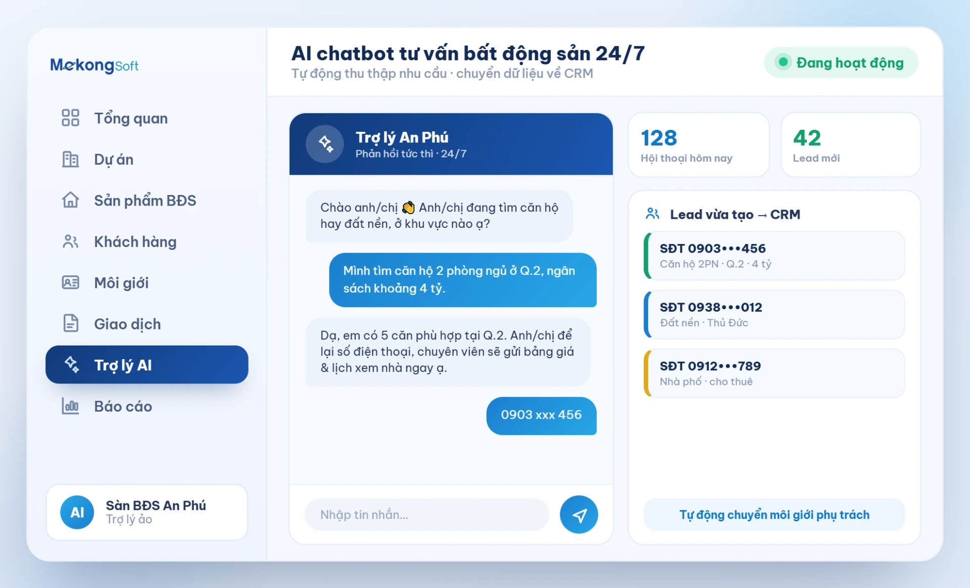 AI chatbot tư vấn bất động sản 24/7