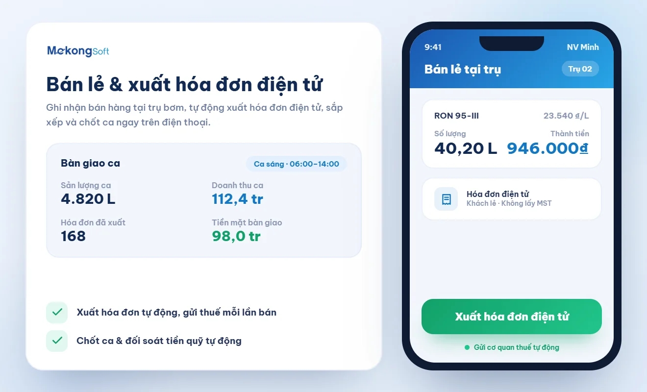 Quản lý bán lẻ xuất hóa đơn điện tử