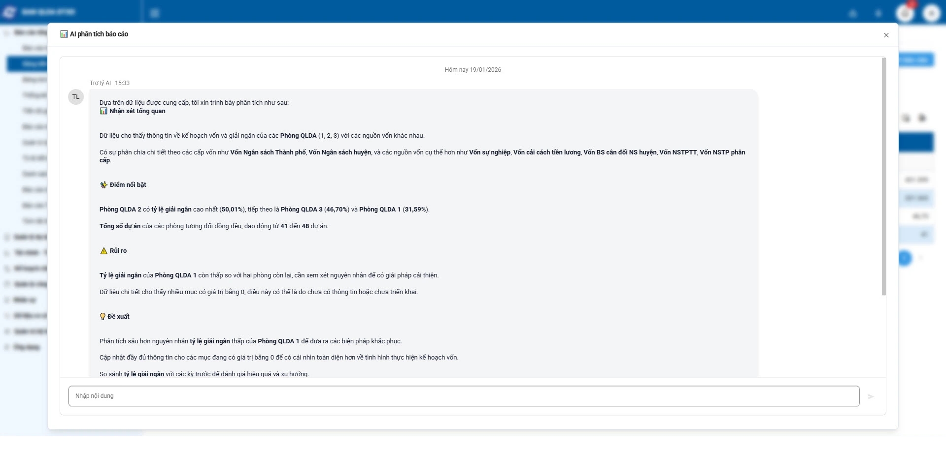 Ứng dụng AI phân tích báo cáo dự án đầu tư xây dựng