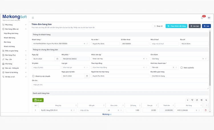 Quản lý bán sỉ xăng dầu