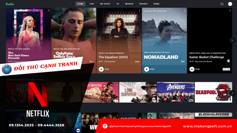 Hulu - đối thủ cạnh tranh của Netflix
