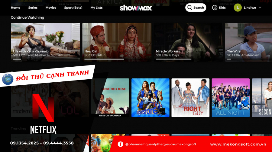 Showmax - đối thủ cạnh tranh của Netflix