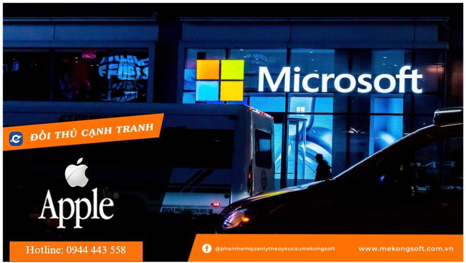 Microsoft - đối thủ cạnh tranh của Apple