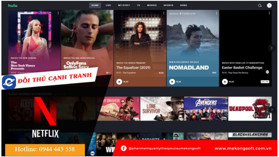 Hulu - đối thủ cạnh tranh của Netflix