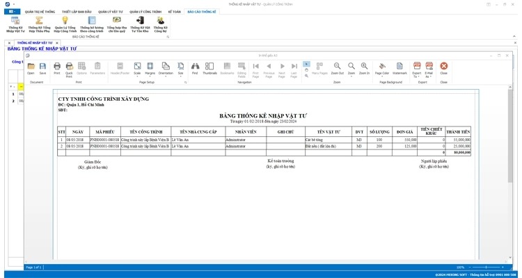 Phần mềm giúp dự toán chi phí vật tư chính xác ngay từ giai đoạn lập kế hoạch triển khai