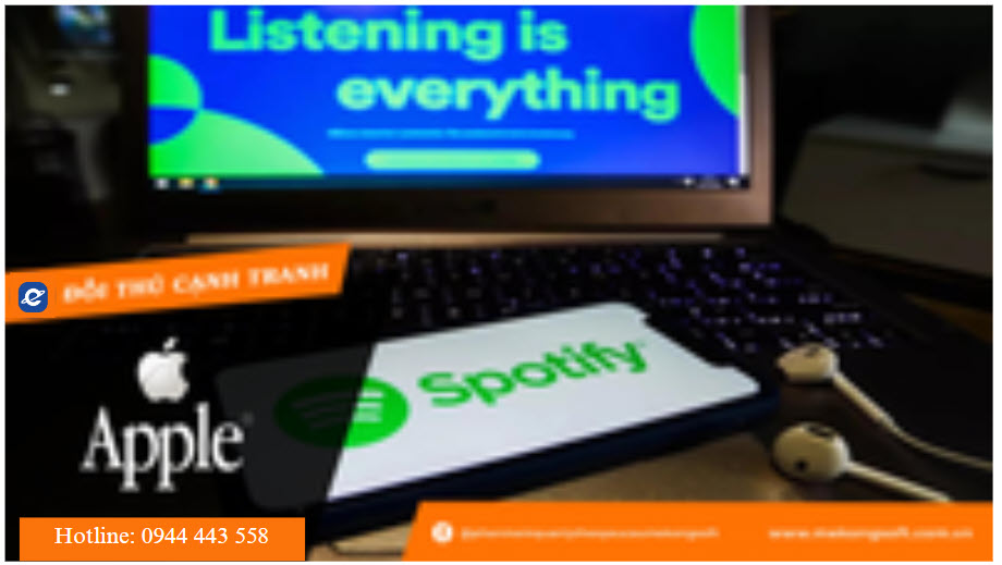 Spotify - đối thủ cạnh tranh của Apple